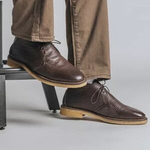 Taft Men's Chukka Lace-up Boot Handcrafted in Spain Dark Brown 43
